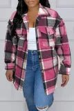 Casual Plaid Night Life Outerwear - La’Shays Large & Lovely Closet