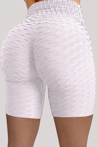 Casual Sportswear Solid Basic High Waist Skinny Yoga Shorts - La’Shays Large & Lovely Closet