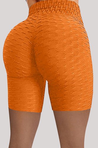 Casual Sportswear Solid Basic High Waist Skinny Yoga Shorts - La’Shays Large & Lovely Closet