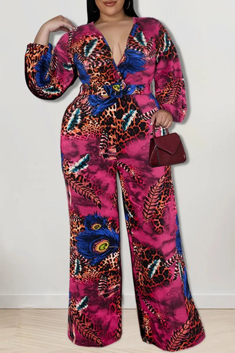 Falling In Love V - Neck Jumpsuit - La’Shays Large & Lovely Closet